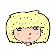 cartoon female face N213