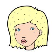 cartoon female face N215
