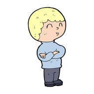 cartoon boy with folded arms N29