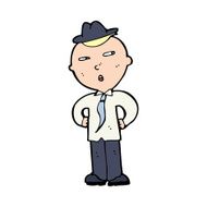 cartoon man wearing hat N45
