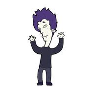 cartoon vampire man N164