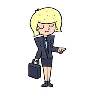 cartoon businesswoman pointing N11