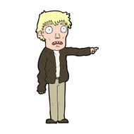 cartoon terrified man pointing N14