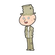 cartoon funny hobo man N13