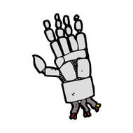 cartoon robot hand N14