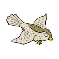 cartoon flying bird N38