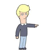 cartoon pointing man N149