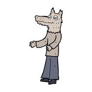 cartoon wolf man N87