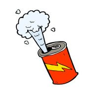 cartoon fizzing soda can N51