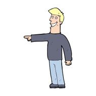 cartoon pointing man N151