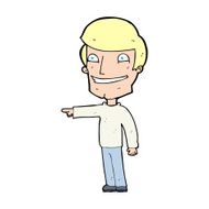 cartoon happy man pointing N84
