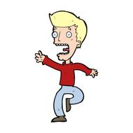 cartoon terrified man N400