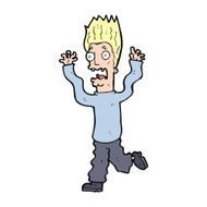 cartoon terrified man N401