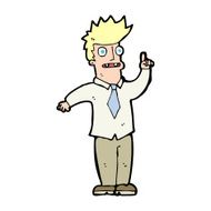 cartoon man with idea N226