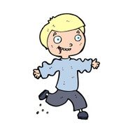 cartoon excited boy N217