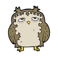 cartoon wise old owl N14