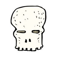 cartoon spooky skull N250