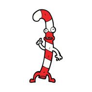 Cartoon Dancing Christmas Candy Cane N27