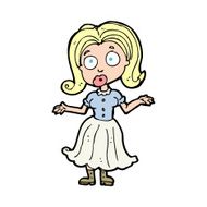 cartoon confused girl N14