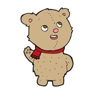 cartoon cute teddy bear with scarf N6