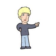 cartoon pointing man N152
