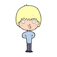 cartoon whistling boy N21
