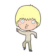 cartoon impressed boy pointing N15