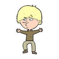cartoon suspicious man N56