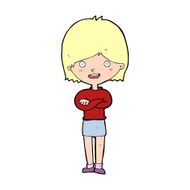 cartoon happy woman N371