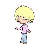 cartoon confused woman N155