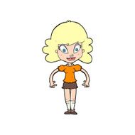 cartoon pretty woman N401