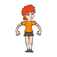 cartoon curious woman N88