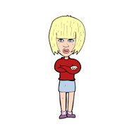 cartoon annoyed woman N274