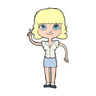 cartoon woman with idea N369