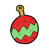 Cartoon Christmas Bauble N157