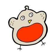 funny cartoon christmas robin N22