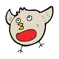 funny cartoon christmas robin N24