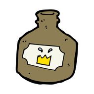 cartoon old whiskey bottle N19