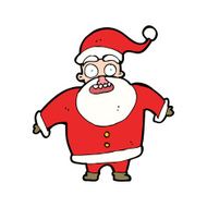 cartoon shocked santa claus N12