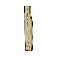 Cartoon Wood Post N16