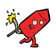 cartoon funny firework character N28