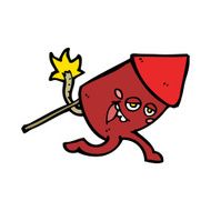 cartoon funny firework character N29