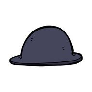 cartoon old bowler hat N5