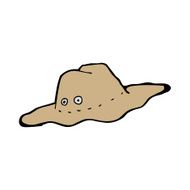 cartoon old australian hat N15