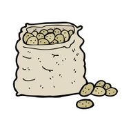 Cartoon Sack Of Potatoes N32