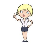 cartoon pretty woman with idea N97