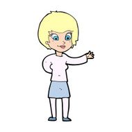 cartoon welcoming woman N15