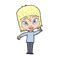 cartoon woman with idea N370