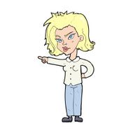 cartoon woman pointing N305