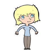 cartoon woman shrugging N85